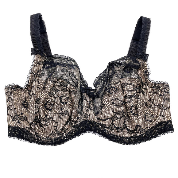 Fantasie Womens 34H Susanna Mesh Lace Side Support Underwire Bra Black FL-2402 - Picture 2 of 9